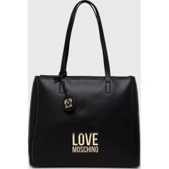 Love Moschino torebka kolor czarny. Czarne shopper bag Love Moschino, bez wzorów, bez dodatków. Za 989.99 zł.