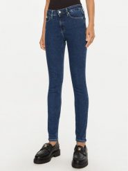 Calvin Klein Jeans Jeansy J20J224020 Granatowy Skinny Fit. Niebieskie jeansy Calvin Klein Jeans, bez wzorów, z jeansu. Za 219.99 zł.