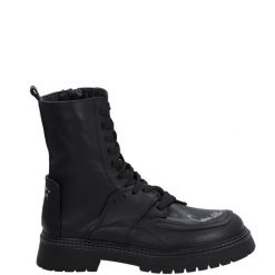 CZARNE BOTKI 4403114 BLACK. Czarne botki Venezia, bez wzorów, ze skóry, bez obcasa, bez zapięcia. Za 319.00 zł.