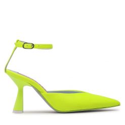Sandały Chiara Ferragni. Żółte sandały Chiara Ferragni, bez wzorów, bez obcasa, na słupku, bez zapięcia. Za 1,029.00 zł.