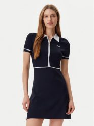 Guess Sukienka dzianinowa V5GK00 Z3D60 Granatowy Regular Fit. Niebieskie sukienki Guess, xl, z aplikacjami, z dzianiny, bez kołnierzyka, bez ramiączek. Za 369.99 zł.