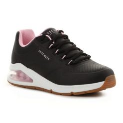Buty Skechers Uno 2 155542-BLK czarne. Czarne buty treningowe bez wzorów, z materiału, bez zapięcia. Za 503.88 zł.