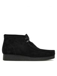 Clarks Botki WallabeeEvoBt 261747434 Czarny. Czarne botki Clarks, bez wzorów, ze skóry, bez obcasa, na płaskiej podeszwie, bez zapięcia. Za 299.99 zł.