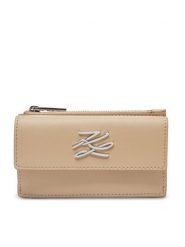 KARL LAGERFELD Portfel A1W32058 Beżowy. Brązowe portfele KARL LAGERFELD, bez wzorów, ze skóry. Za 289.99 zł.