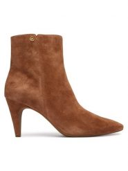 MICHAEL Michael Kors Botki Daniela Heeled 40F6DNME6S Brązowy. Brązowe botki MICHAEL Michael Kors, bez wzorów, ze skóry, bez obcasa, na szpilce, bez zapięcia. Za 879.99 zł.