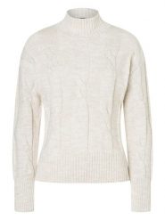 More & More Sweter w kolorze kremowym rozmiar: 34. Brązowe swetry More & More, bez wzorów, ze splotem, bez ramiączek. Za 113.99 zł.