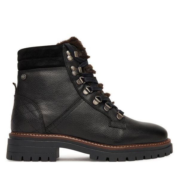 Trapery Barbour. Czarne traperki Barbour, bez wzorów, bez obcasa, bez zapięcia. Za 589.99 zł.