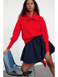 Trendyol Kardigan w kolorze czerwonym rozmiar: M. Czerwone swetry Trendyol, m, bez wzorów, prążkowane, bez ramiączek. Za 145.26 zł.