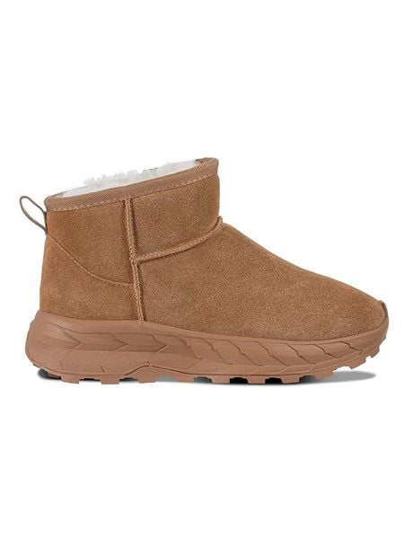 LUHTA Skórzane botki zimowe "Amur" w kolorze jasnobrązowym rozmiar: 38. Brązowe botki Luhta, bez wzorów, z materiału, bez obcasa, bez zapięcia. Za 259.95 zł.