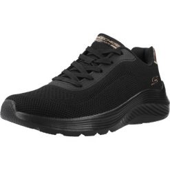 Buty SKECHERS BOBS SQUAD WAVES CURRENT Czarny. Czarne buty trekkingowe Skechers, z materiału, bez zapięcia. Za 249.99 zł.