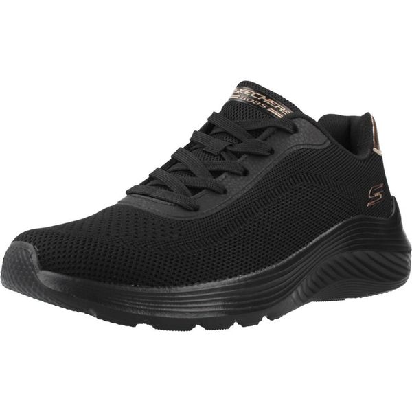 Buty SKECHERS BOBS SQUAD WAVES CURRENT Czarny. Czarne buty trekkingowe Skechers, z materiału, bez zapięcia. Za 249.99 zł.