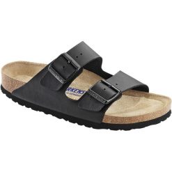 Klapki turystyczne uniseks Birkenstock Arizona 551251 Black. Czarne klapki Birkenstock, bez wzorów, z materiału, klasyczne, bez obcasa, bez zapięcia. Za 563.00 zł.