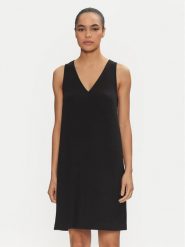Calvin Klein Sukienka codzienna K20K208340 Czarny Regular Fit. Czarne sukienki Calvin Klein, na co dzień, bez wzorów, z syntetyku, bez kołnierzyka, bez ramiączek, proste. Za 399.99 zł.