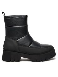 Hugo Botki Kris 50529838 10252070 01 Czarny. Czarne botki Hugo, bez wzorów, ze skóry, bez obcasa, na płaskiej podeszwie, bez zapięcia. Za 579.99 zł.