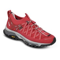 Buty turystyczne damskie Meindl Aruba Lady z membraną Gore - Tex. Czerwone buty trekkingowe MEINDL, z gore-texu, bez zapięcia. W wyprzedaży za 489.50 zł.