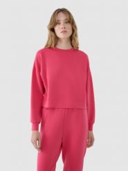 4F Bluza dresowa nierozpinana z modalem damska - różowa S. Czerwone bluzy bez kaptura 4f, s, bez wzorów, z dresówki, bez kaptura. W wyprzedaży za 119.99 zł.