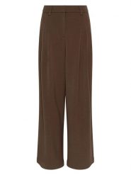 MOSS COPENHAGEN Spodnie "Henrika" w kolorze brązowym rozmiar: XS. Brązowe spodnie materiałowe Moss Copenhagen, bez wzorów, z materiału, z podwyższonym stanem. Za 175.26 zł.