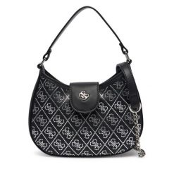 Torebka Guess. Czarne torebki klasyczne Guess, z aplikacjami, klasyczne, bez dodatków. Za 294.99 zł.