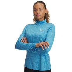 Bluza z zamkiem damska Under Armour UA Tech Twist 1/2 Zip. Niebieskie bluzy Under Armour, xs, bez wzorów, z materiału, bez kaptura, na fitness i siłownię. Za 228.38 zł.