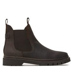 Sztyblety Tamaris. Brązowe botki Tamaris, bez wzorów, bez obcasa, na płaskiej podeszwie, bez zapięcia. Za 359.99 zł.
