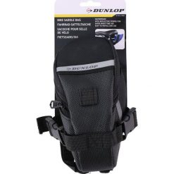 Sakwa torba rowerowa pod siodło na rzepy Dunlop. Czarne torebki klasyczne Dunlop, bez wzorów, sportowe, bez dodatków. Za 34.08 zł.
