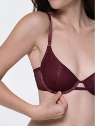 Dorina Biustonosz z fiszbiną Yara D001614LA077 Bordowy. Czerwone biustonosze Dorina, bez wzorów, z syntetyku. Za 39.99 zł.