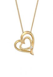 Elli DIAMONDS Damski dowód miłości w kształcie serca z diamentem (0,015 ct.) ze srebra próby 925 Sterling Silver Naszyjniki 1 ct. Szare naszyjniki Elli DIAMONDS, z materiału, z brylantem, srebrne. Za 443.99 zł.