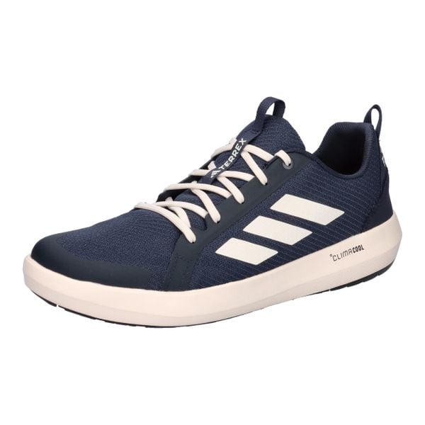 Buty trekkingowe adidas Terrex Boat Climacool. Białe buty trekkingowe adidas, bez wzorów, z materiału, bez zapięcia, do pływania, climacool (adidas). Za 338.50 zł.