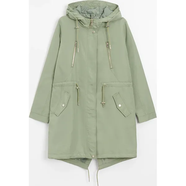 Parka z kapturem - Khaki. Brązowe płaszcze House, l, bez wzorów, z kapturem. Za 139.99 zł.