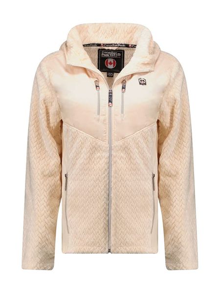 Canadian Peak Kurtka polarowa "Urenaeak" w kolorze beżowym rozmiar: M. Brązowe kurtki Canadian Peak, m, bez wzorów, z materiału, bez kaptura. Za 161.34 zł.