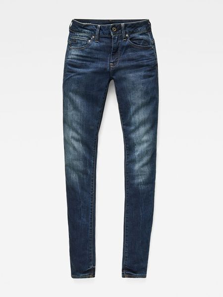 G-Star Dżinsy - Skinny fit - w kolorze granatowym rozmiar: W25/L30. Niebieskie jeansy G-Star, l, z aplikacjami, klasyczne. Za 253.54 zł.