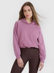 4F Bluza dresowa cropped nierozpinana z kapturem damska 4F x Anna Lewandowska - różowa S. Czerwone bluzy z kapturem 4f, s, bez wzorów, z bawełny, z kapturem. Za 149.99 zł.
