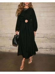 Milan Kiss Sukienka w kolorze czarnym rozmiar: XL. Czarne sukienki Milan Kiss, xl, bez wzorów, bez kołnierzyka, bez ramiączek, midi. Za 130.99 zł.