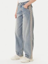 Adidas Jeansy Premium Essentials JY2868 Niebieski Wide Leg. Niebieskie jeansy adidas, bez wzorów, z bawełny. Za 479.99 zł.