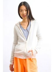 AUTHENTIC CASHMERE Kaszmirowy kardigan "Colombis" w kolorze białym rozmiar: L. Białe swetry AUTHENTIC CASHMERE, l, bez wzorów, z kaszmiru, bez ramiączek. Za 426.99 zł.