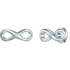 Lulu & Jane Infinity Srebro wysokiej pr óby Brylant Kolczyki 1 ct Damski. Białe kolczyki Lulu & Jane, z brylantem, srebrne. Za 479.99 zł.