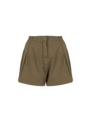 Pinko Szorty "Gioiosa" | J10WR Y847 | Kobieta | Wojskowa Zieleń. Zielone szorty Pinko, bez wzorów, z bawełny, eleganckie. W wyprzedaży za 299.00 zł.