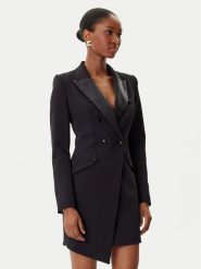 Elisabetta Franchi Marynarka AB-803-56E2-V520 Czarny Regular Fit. Czarne marynarki i żakiety Elisabetta Franchi, bez wzorów, z syntetyku, bez ramiączek. Za 2,259.00 zł.