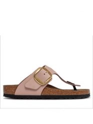 Birkenstock Japonki Gizeh 1027113 Różowy. Czerwone japonki Birkenstock, bez wzorów, z nubiku. Za 629.99 zł.