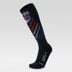 Skarpety narciarskie dla dorosłych UYN Natyon 3.0 Ski Socks Great Britain. Czarne skarpetki Uyn, bez wzorów. Za 169.99 zł.