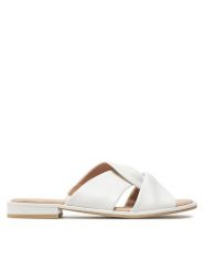 Caprice Klapki 9-27100-42 Biały. Białe klapki Caprice, bez wzorów, ze skóry, bez obcasa, bez zapięcia. Za 193.99 zł.