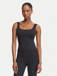 Guess Top V6YP18 K4788 Czarny Slim Fit. Czarne topy Guess, s, z aplikacjami, z syntetyku, bez kołnierzyka, bez ramiączek. Za 184.99 zł.