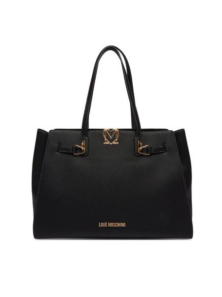 LOVE MOSCHINO Torebka JC4124PP1OLM0000 Czarny. Czarne shopper bag Love Moschino, bez wzorów, ze skóry, bez dodatków. Za 1,099.00 zł.