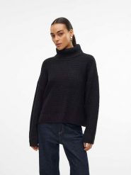 Vero Moda Golf w kolorze czarnym rozmiar: M. Czarne swetry Vero Moda, m, bez wzorów, z bawełny, bez ramiączek. Za 118.84 zł.