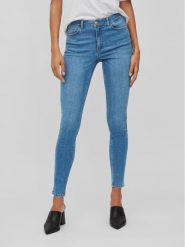Vila Jeansy Sarah 14084766 Niebieski Skinny Fit. Niebieskie jeansy Vila, s, bez wzorów, z bawełny. Za 99.99 zł.