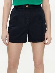 Tommy Hilfiger Szorty materiałowe WW0WW41603 Granatowy Relaxed Fit. Niebieskie szorty Tommy Hilfiger, bez wzorów, z bawełny. Za 319.99 zł.