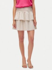 Vero Moda Spódnica mini Luna 10309768 Beżowy Regular Fit. Brązowe spódnice Vero Moda, s, bez wzorów, z wiskozy, mini. Za 129.99 zł.