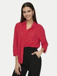 JDY Koszula Tallie 15292179 Czerwony Regular Fit. Czerwone koszule JDY, s, bez wzorów, z bawełny, bez kołnierzyka, bez ramiączek. Za 119.99 zł.