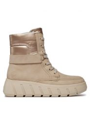 Rieker Botki Y3503-62 Beżowy. Brązowe botki Rieker, bez wzorów, ze skóry, bez obcasa, na płaskiej podeszwie, bez zapięcia. Za 269.99 zł.