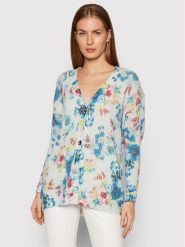 Blugirl Blumarine Kardigan RH1104-MAB00 Niebieski Regular Fit. Niebieskie swetry Blugirl Blumarine, s, bez wzorów, z wełny, bez ramiączek. Za 1,369.00 zł.